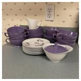 Texas-Ware Purple & White 25+ Pieces Texas-Ware Purple & White 25+ Pieces
