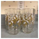8 Water/ Tea Glasses Rosie' Pattern 8 Water/ Tea Glasses Rosie' Pattern