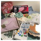 Kitchen Napkins, Towels, Mikasa Glass Platter, Kitchen Napkins, Towels, Mikasa Glass Platter,