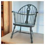 Painted Karpen Windsor Style Chair w/ Woven S Painted Karpen Windsor Style Chair w/ Woven S