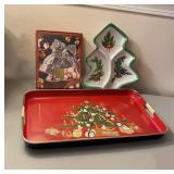 Lenox Metal Snowman Tray, Japan Tray