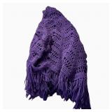 Hand Crochet Cape Button Front Hand Crochet Cape Button Front