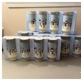 16 Snowmen Glasses New