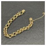 Gold Filled Heart Motif Charm Bracelet Gold Filled Heart Motif Charm Bracelet