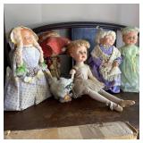 Lot of Dolls Made From Dish Soap Bottles