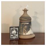 Signed Oil Lamp Clint Thornton OakStone Pottery Signed Oil Lamp Clint Thornton OakStone Pottery