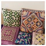 Lot of 5 Needlepoint Pillows