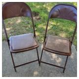 Pair of Metal Folding Chairs Pair of Metal Folding Chairs