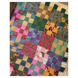 Full Size Patchwork Quilt Machine Stitched Full Size Patchwork Quilt Machine Stitched