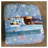 Flannel Sheet Set Snowman Quintet