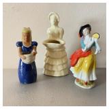 Vintage Pottery & Porcelain Doll Figurines