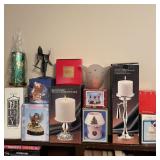 Lot of Candles w/ Silver Plate Candle Holders & Lot of Candles w/ Silver Plate Candle Holders &