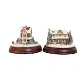 2 Thomas Kincaid Christmas Houses Some Damage 2 Thomas Kincaid Christmas Houses Some Damage
