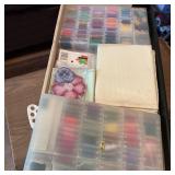 Large Lot of Embroidery Threads w/ Needlepoint Large Lot of Embroidery Threads w/ Needlepoint