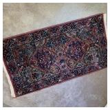 #2 Karastan Throw Rug Wear on Fringe #2 Karastan Throw Rug Wear on Fringe