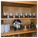 2 Shelves of Bar Glassware w/ Miscellaneous 2 Shelves of Bar Glassware w/ Miscellaneous