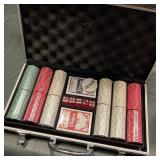 New Poker Set in Silver Carry Case New Poker Set in Silver Carry Case