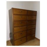 Vintage Solid Wood Chest of 12 Drawers Vintage Solid Wood Chest of 12 Drawers