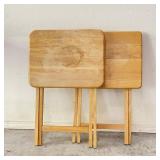 2 Wood TV Trays For Refinish/ Paint 2 Wood TV Trays For Refinish/ Paint