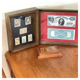 Framed Stamps & Dollar Framed Stamps & Dollar
