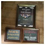 Framed Billiards/ Pool Pictures Framed Billiards/ Pool Pictures