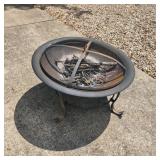 Outside Metal Fire Pit w/Cover Outside Metal Fire Pit w/Cover