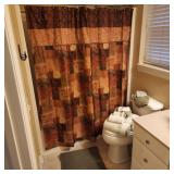 Bathroom Towels, Rug, & Shower Curtain Lot