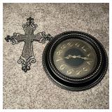 Wall Clock & Cross Wall Decor