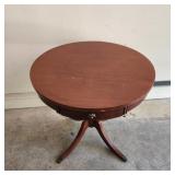 Round Wooden Table w/Drawer