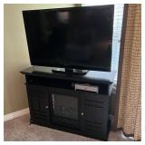 Fireplace Media Stand w/46" Insignia TV