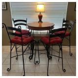 Counter Height Dining Set w/Lamp