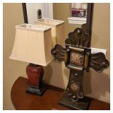 Lamp w/Decorative Cross Lamp w/Decorative Cross