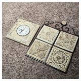 Stone & Clock Wall Decor