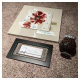 Live Laugh Love Wall Art w/Stained Glass Vase Live Laugh Love Wall Art w/Stained Glass Vase