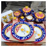 Queen of the Kitchen Tea Pot & Plate Set Queen of the Kitchen Tea Pot & Plate Set