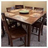 7 Piece Kitchen Dining Set w/Lazy Susan