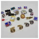 Lot of Union / Political Cufflinks, Tacks, & Pins Lot of Union / Political Cufflinks, Tacks, & Pins