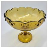 Vintage Amber Compote