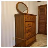 Vintage Athens Furniture Bedroom Chest w/ Mirror