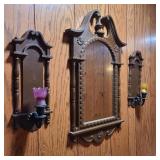 Vintage Mirror & Candle Holder Lot in Hallway