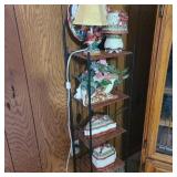 Modern Narrow Shelf Full of Ceramics Modern Narrow Shelf Full of Ceramics