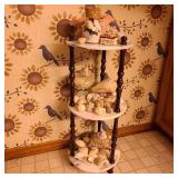 Small Three Tier Table Full of Shells Small Three Tier Table Full of Shells