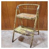 Antique Rustic Folding Stepstool Antique Rustic Folding Stepstool