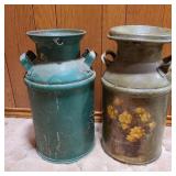 Pair of Decorative Milk Cans