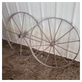 Pair of Old Iron Wheels Pair of Old Iron Wheels