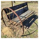 Wagon Wheel Bench Wagon Wheel Bench