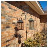 Shepherds Hook w/ 2 Lanterns & Birds Shepherds Hook w/ 2 Lanterns & Birds
