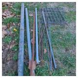 Lot of Assorted Metal, Pipe, & Rebar w/ T-Post