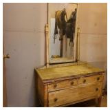 Distressed Ladies Dresser w/ Mirror Distressed Ladies Dresser w/ Mirror