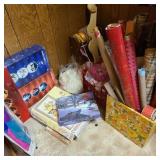 Large Lot of Crafting, Ribbon, & Holidays w/ Wrap Large Lot of Crafting, Ribbon, & Holidays w/ Wrap